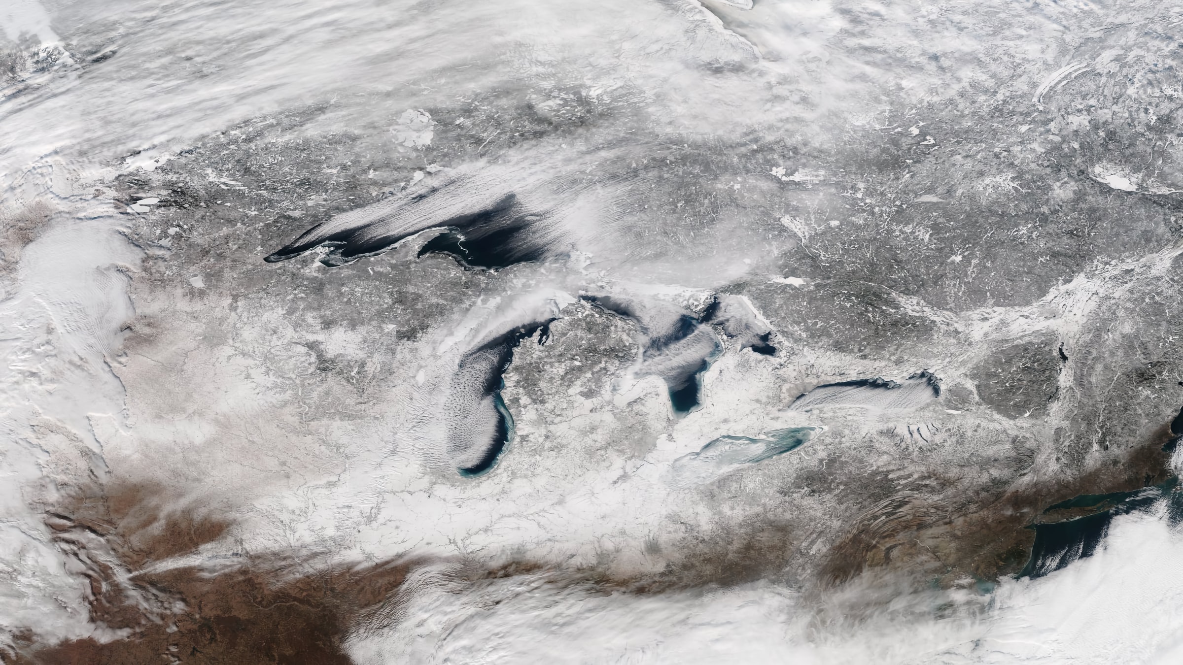 Great Lakes winter ice. Photo courtesy of NASA