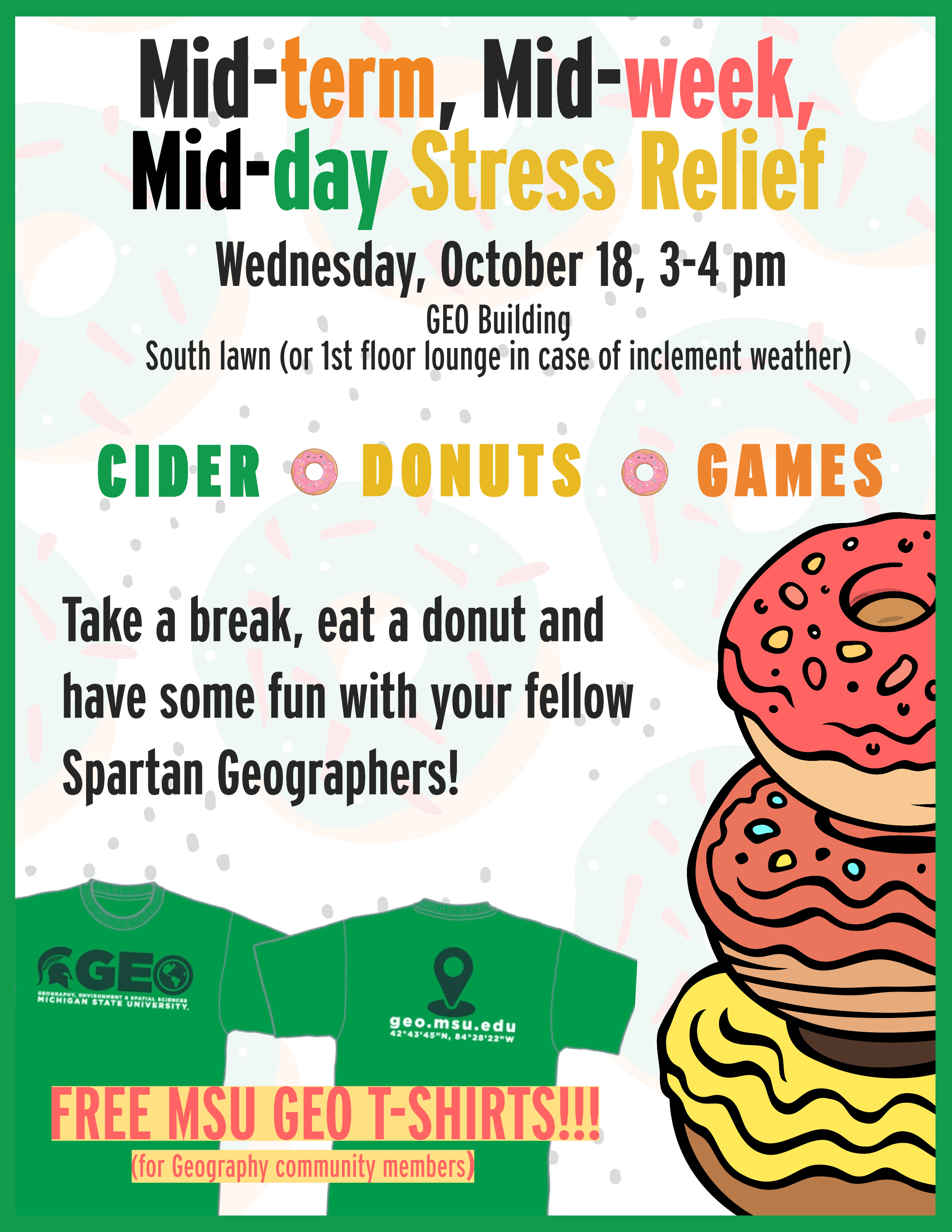 Md-term stress relief event flyer