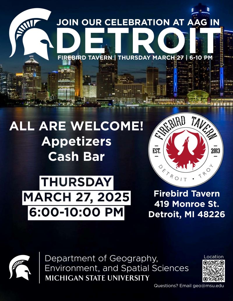 Join us at AAG Detroit on March 27