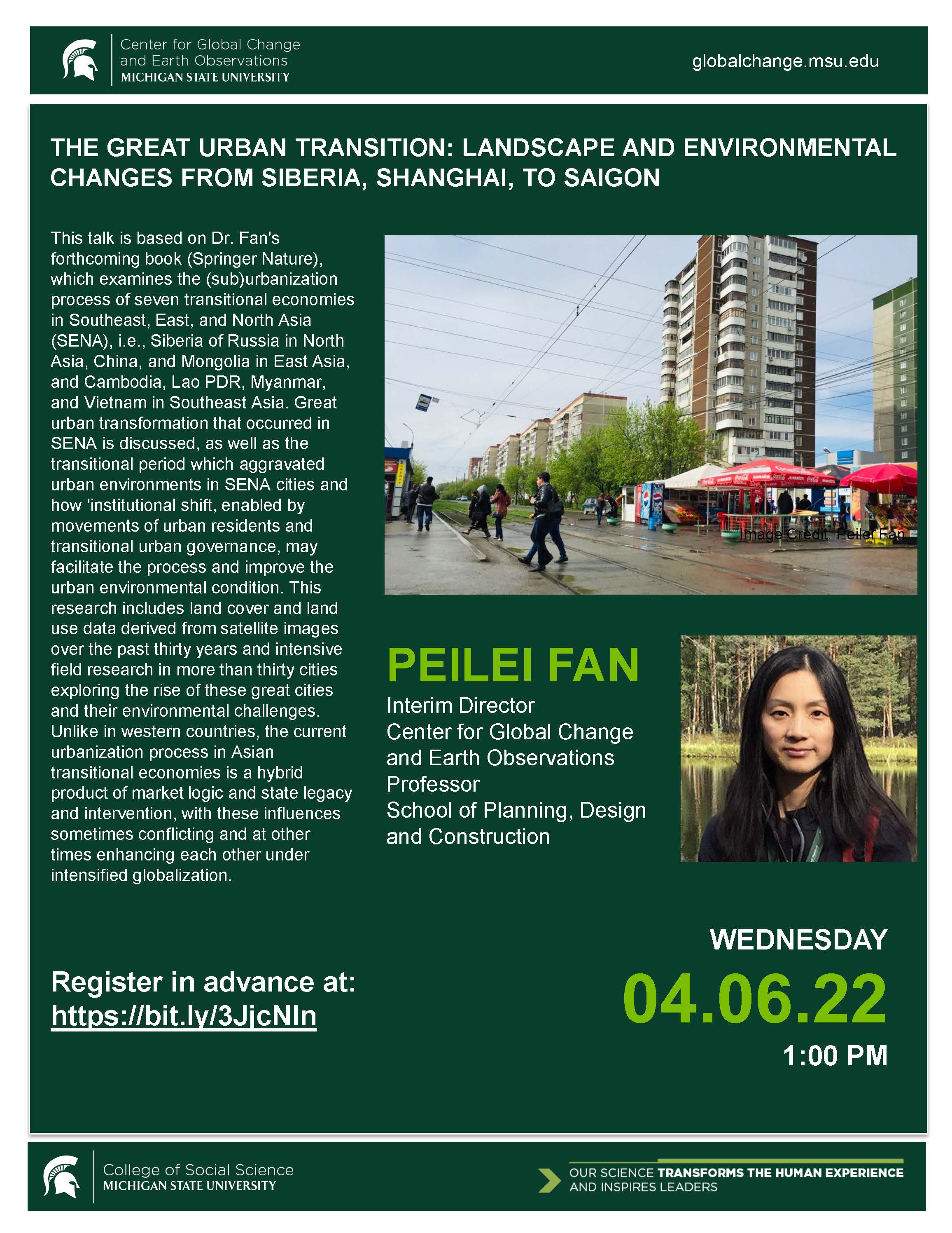 Flyer for CGCEO Seminar with Peilei Fan