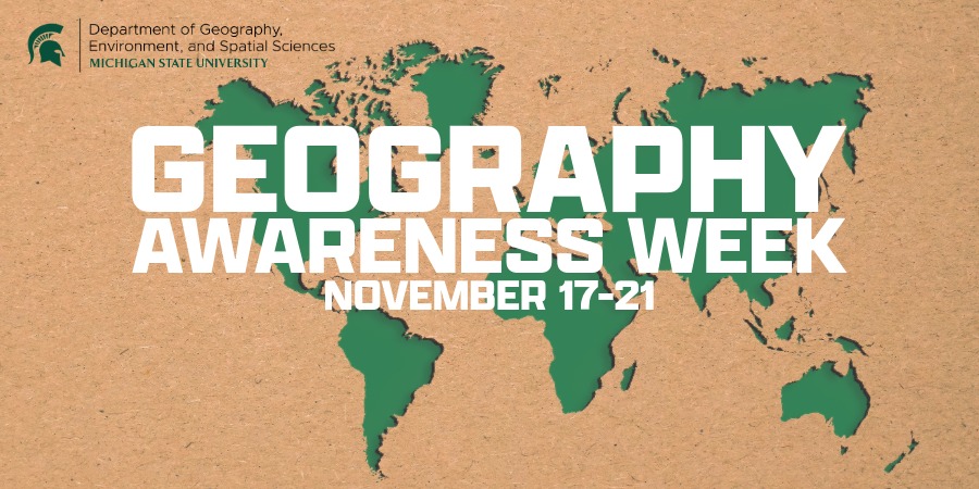 Outline of continents in green on cork board