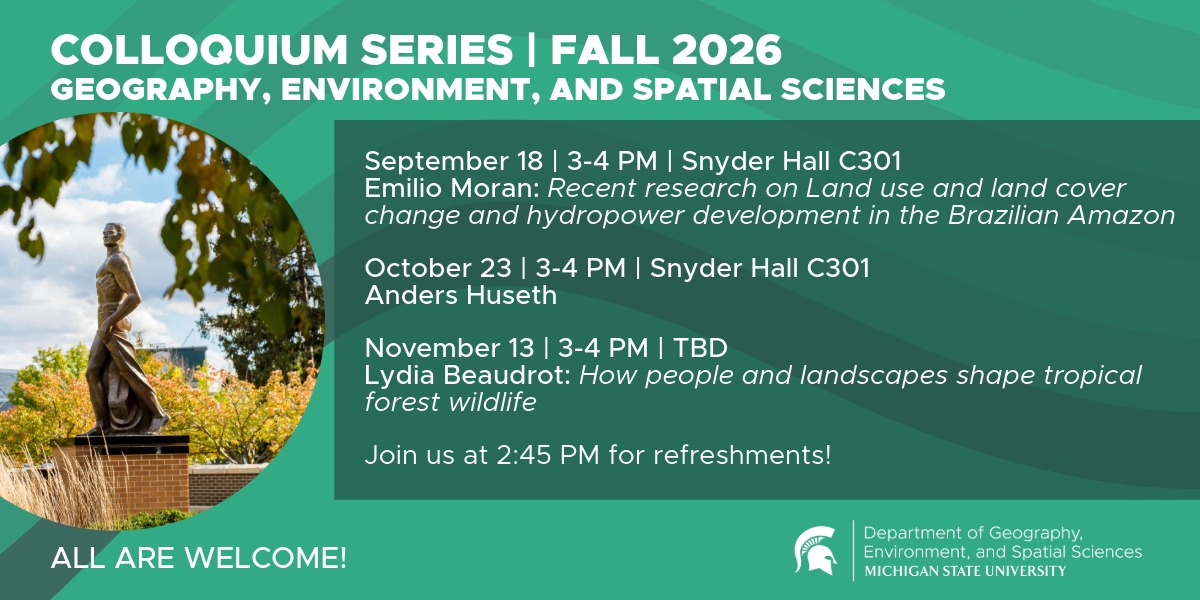 Flyer for 2026 GEO Colloquium Series