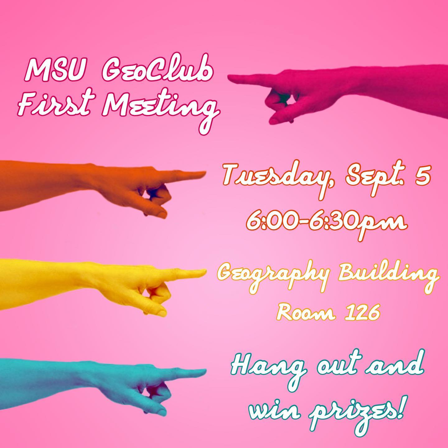 MSU GeoClub Meeting on September 5, 2023 at 6 PM.