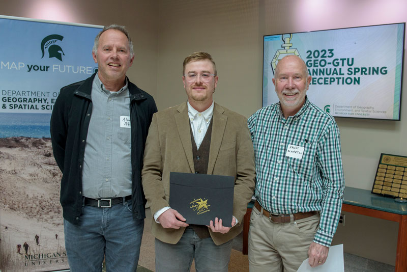 Chris Baish with Alan Arbogast and Randy Schaetzl