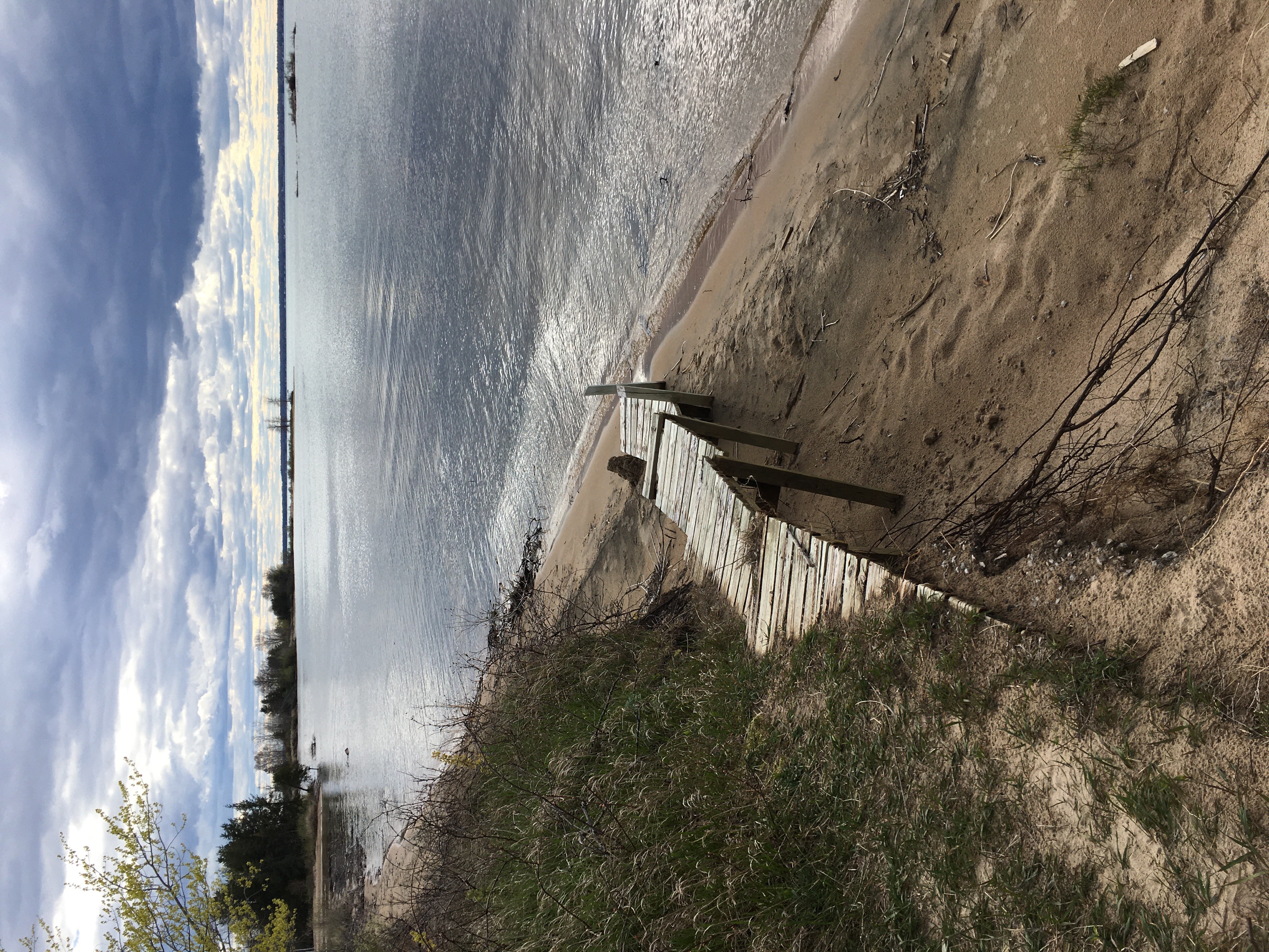 Recent high lake levels led to erosion throughout the Great Lakes creating coastal hazards.