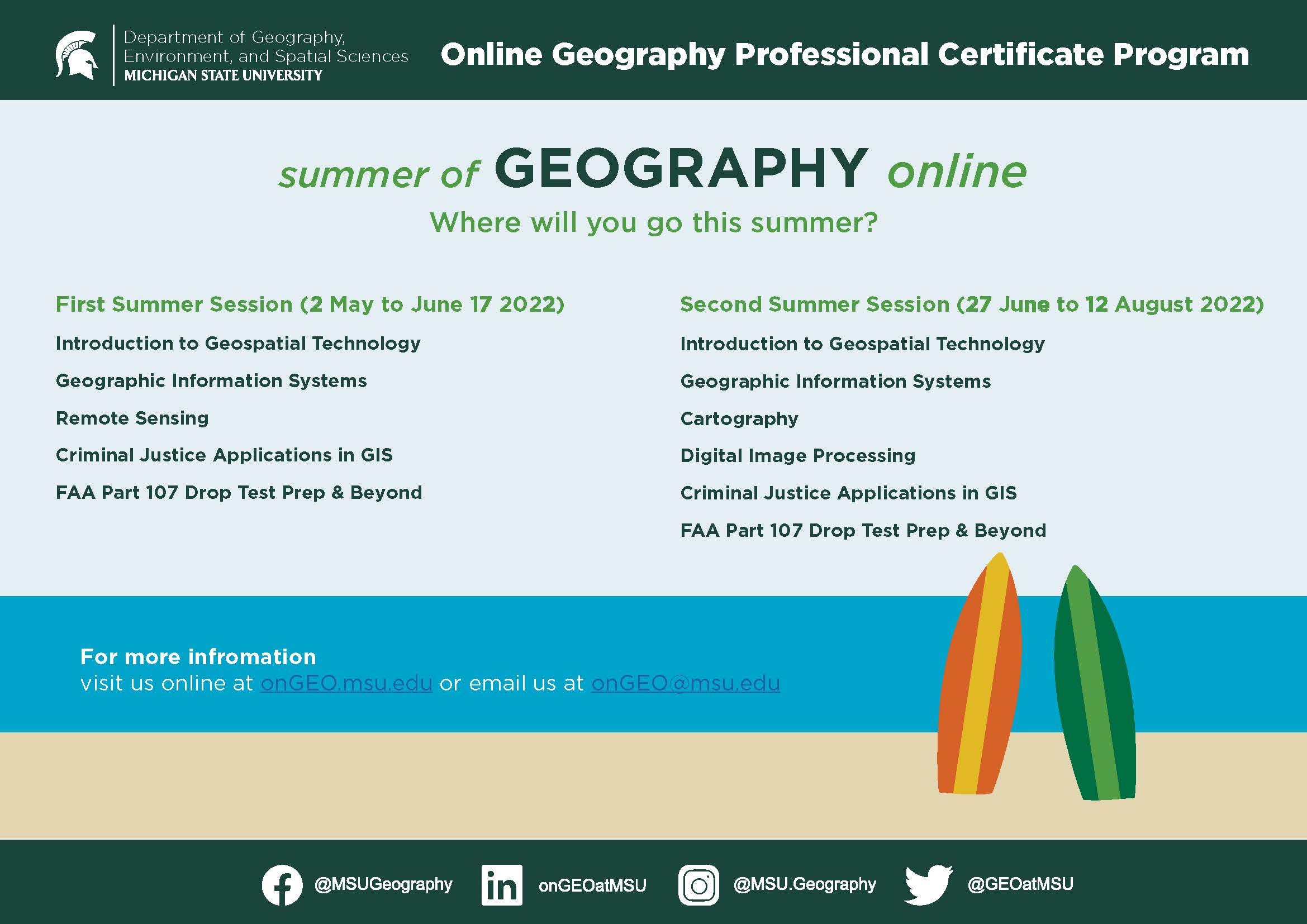 2022 Summer onGEO Professional Courses