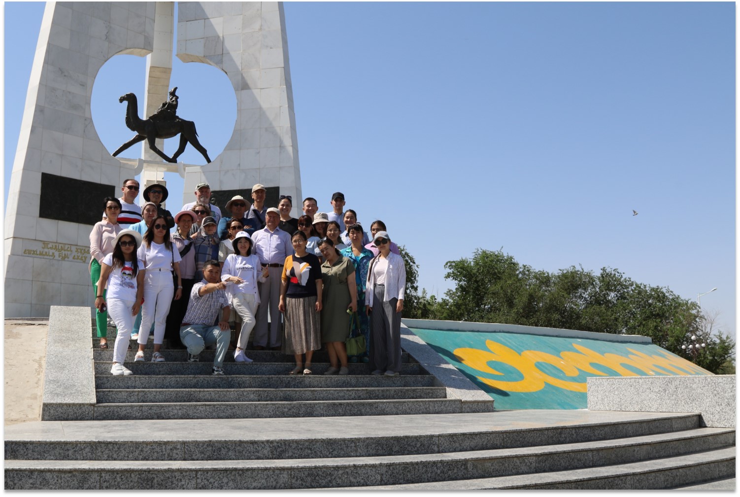 Group photo of participants participating in "Advancing Key Curriculums of Ecology and Environmental Sciences for Regional Universities in Kazakhstan and Beyond” program. 