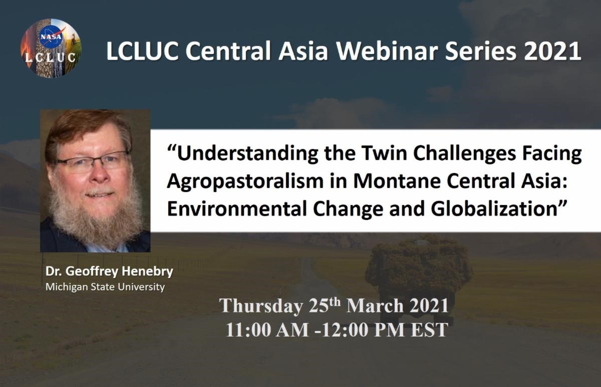 Dr. Geoff Henebry to present LCLUC seminar on March 25, 2021