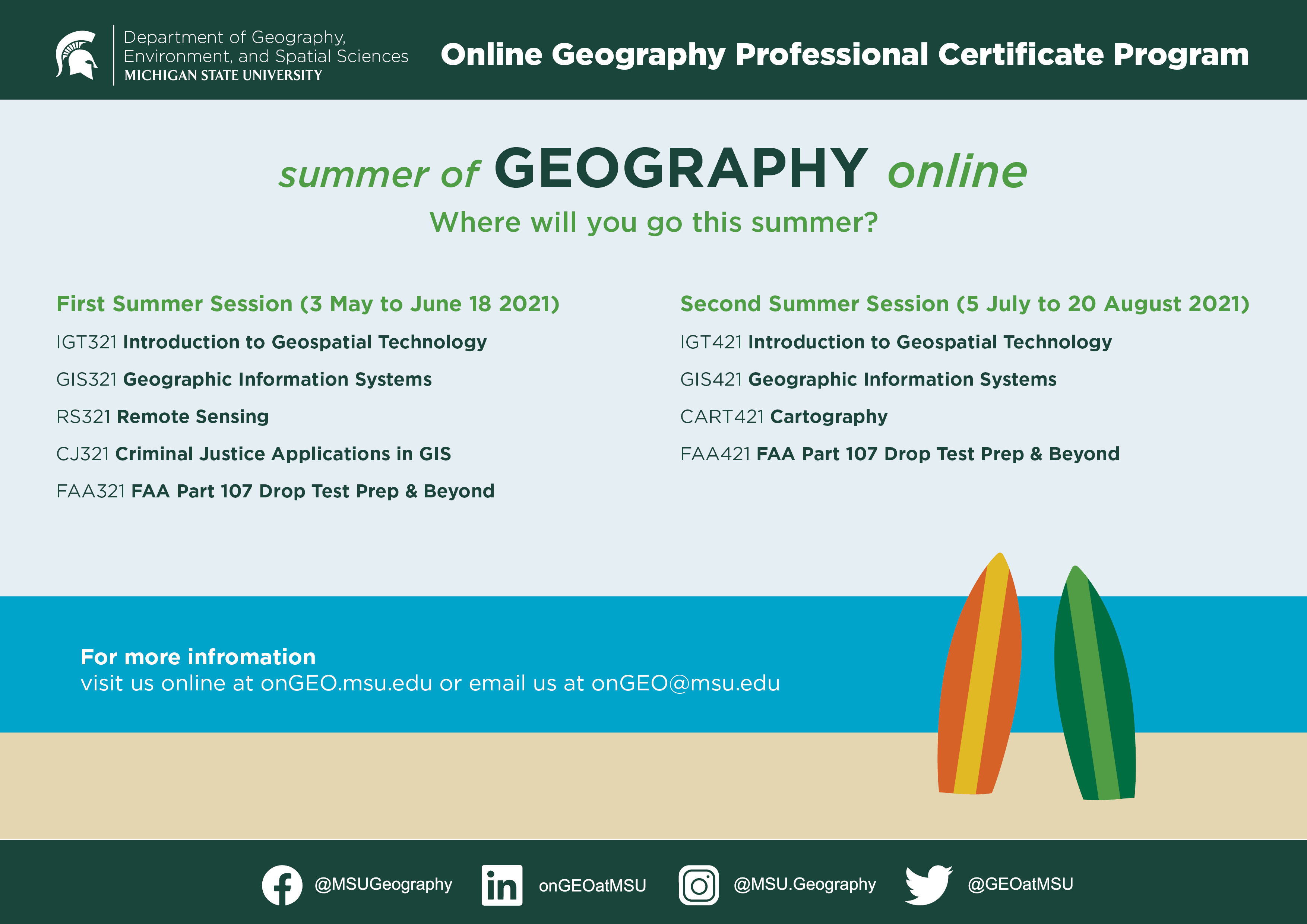 onGEO Summer Professional Certificate Courses