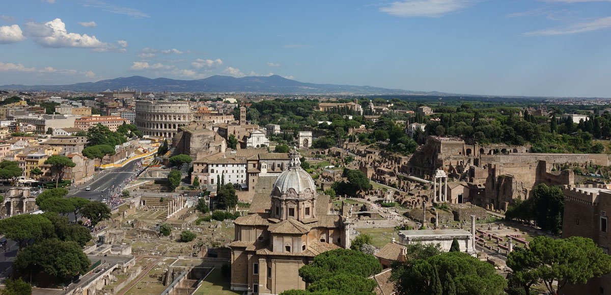 Panoramic view of Rome