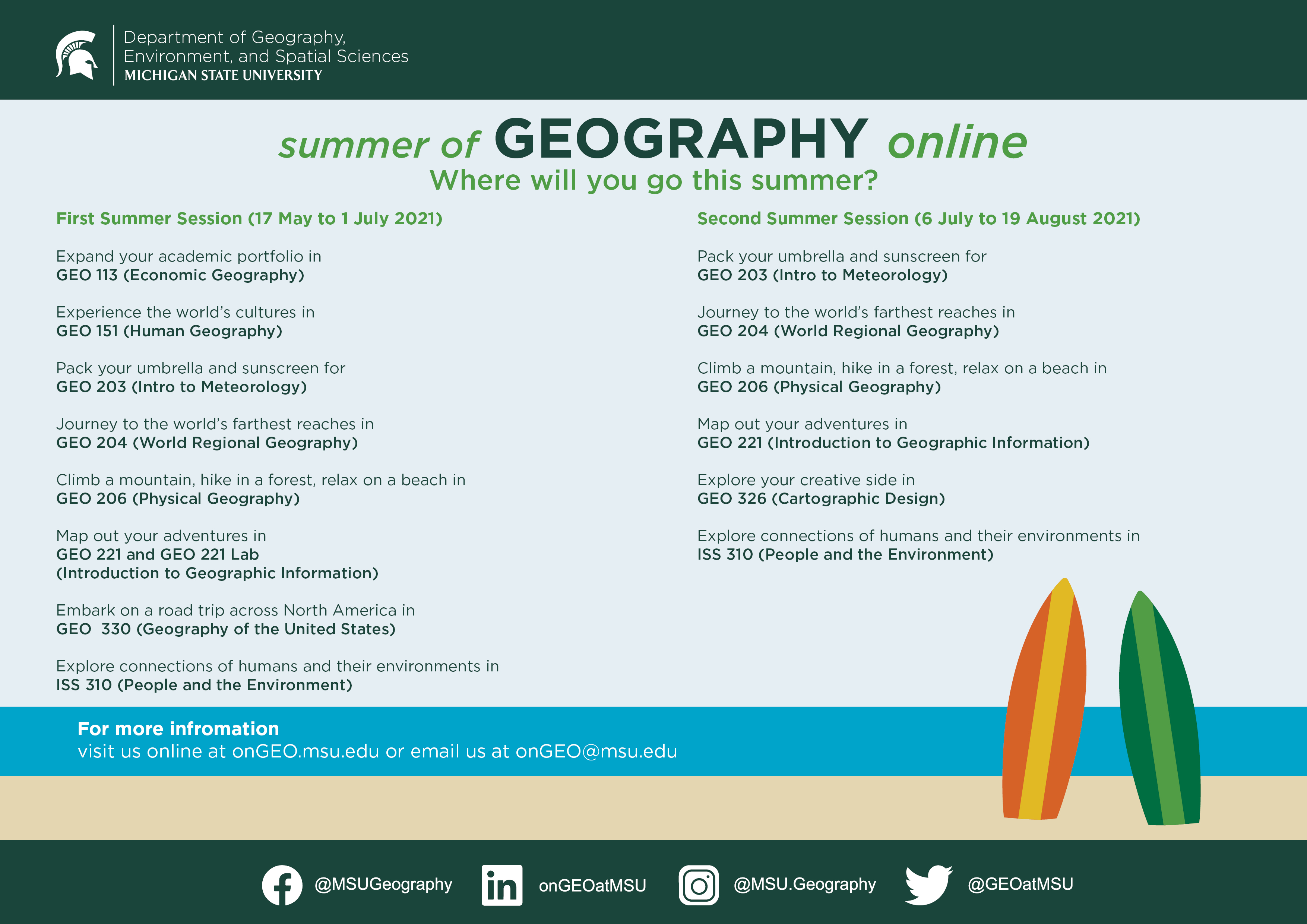 onGEO Summer Courses
