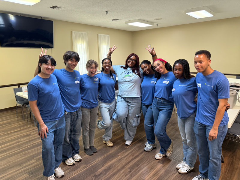 Angelique Willis, with a group of students she worked with and mentored at Georgia State University as part of the Community-Soil-Air-Water program, a learning ecosystem that aims to assess and address critical needs for and with communities in place-based Earth systems research. Photo courtesy of Angelique Willis