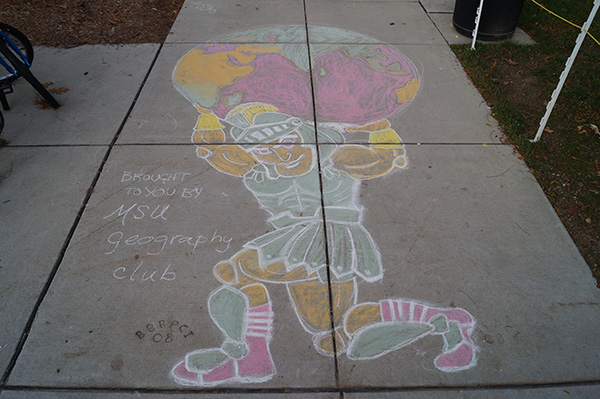 Image of GEO club chalk drawing