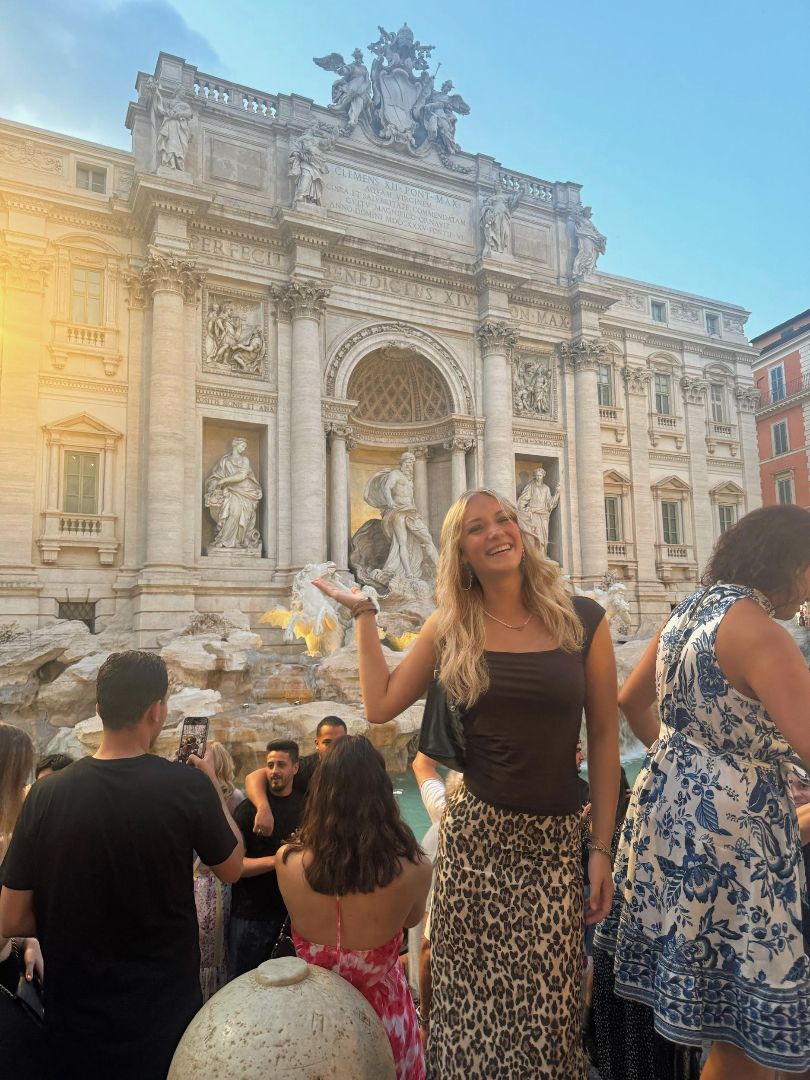 Christine Silak in Rome during a study abroad experience