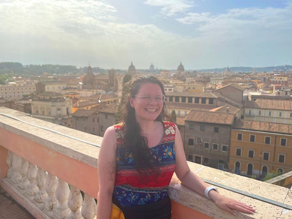 Malory Curtis exploring the Capitoline Museums and area.