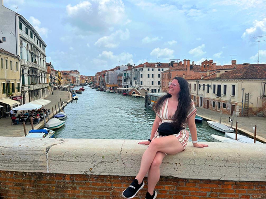 Malory Curtis on a weekend in Venice.