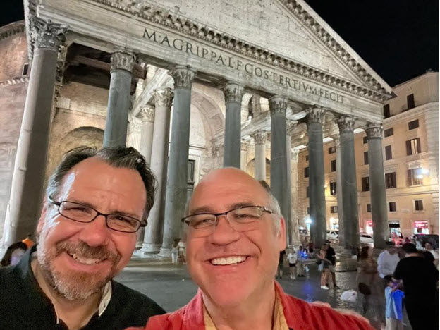 The Pantheon (Rome, IT) by night with my dear friend Professor David Cairns. 