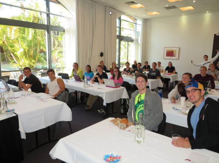 Summer Sports Down Under (Sydney, Australia). A room full of students in the Sydney class.